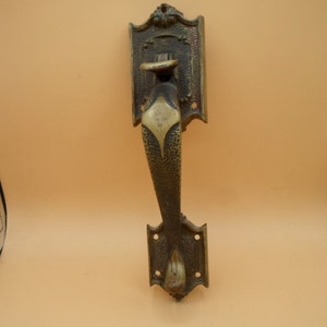 Vintage Antique Ornate Solid Brass Door Handle Statement Door Item 1930&#39;s