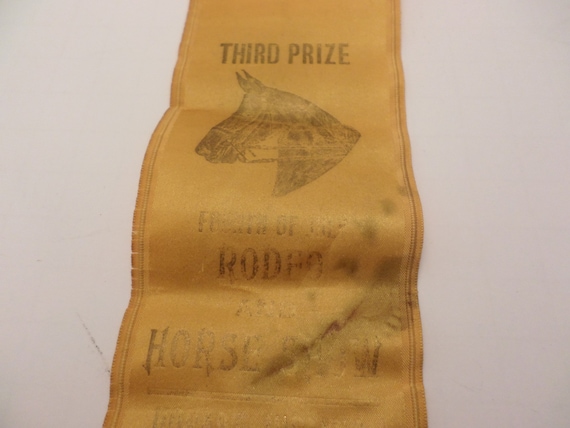 Vintage 1942 Third Place Horse show ribbon equestrian style