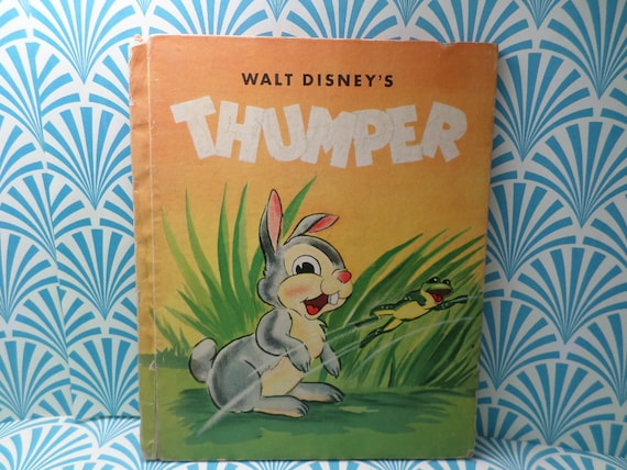 Antique vintage 1942 Walt DIsney's Thumber children's book illustrations are so cute!