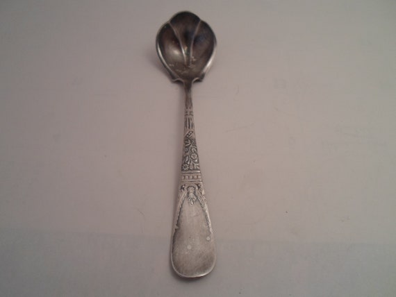 Antique Eastlake Victorian Edwardian Unique Etched Small Ladle 6" long Fluted 1.50"bowl Farm to Table Chic Cottage Adorable