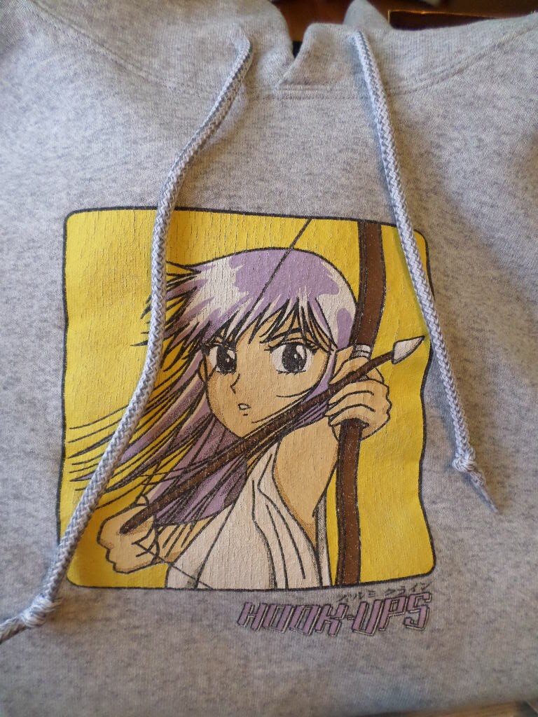 Sweatshirt Hook-Ups Vintage - Taille L - Motif Anime Girl - Style Skateboard
