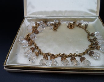Vintage Crystal Chandelier Necklace Stunning  Elegance 1930's