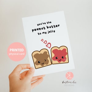 peanut butter and jelly cute cards for boyfriend, best friend birthday card funny anniversary card for husband, just because card for him