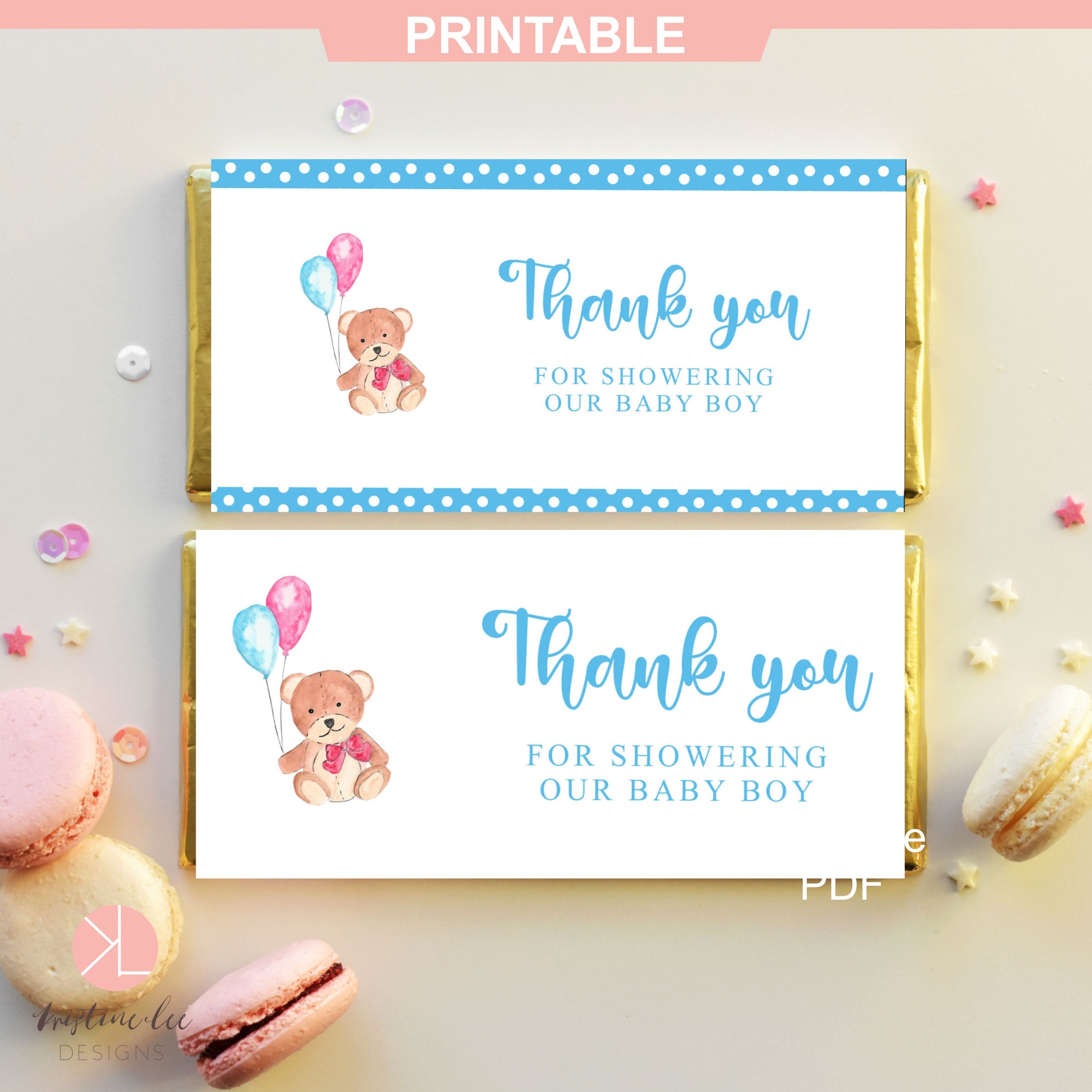 Teddy Bear Baby Shower Printable Bundle 1 It's a Boy - Etsy
