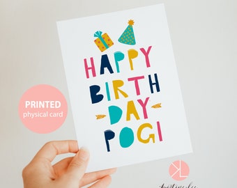 Filipino Birthday Card, Happy Birthday Pogi, Tagalog Card, Card for Boyfriend, Filipino Greeting Card, Tagalog English, Pinoy Gift