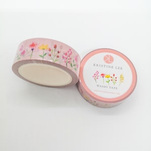 Wildflowers Washi Tape, Cute Washi Tape, Decorative Masking Tape, Craft Supply, Watercolor Washi Tape, Cute Stationery, Floral tape