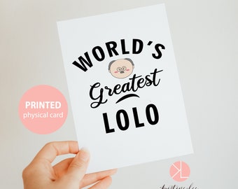 Tagalog Greeting Card, World's Greatest Lolo, Filipino Card, Card for Filipino Grandfather,  Lolo Gift, Tagalog Father's Day Card