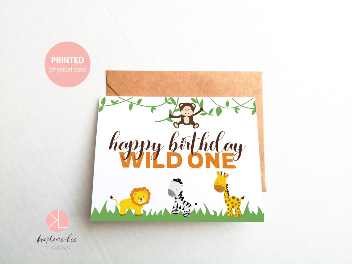 SafariGeburtstagskarte Karte für Kinder Jungen süße Etsy.de