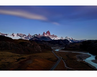 Patagonia -  Sunrise in El Chaltén | Panoramic Picture | Photography | Printable Image | Printable Digital Download | Wall Art | Decor