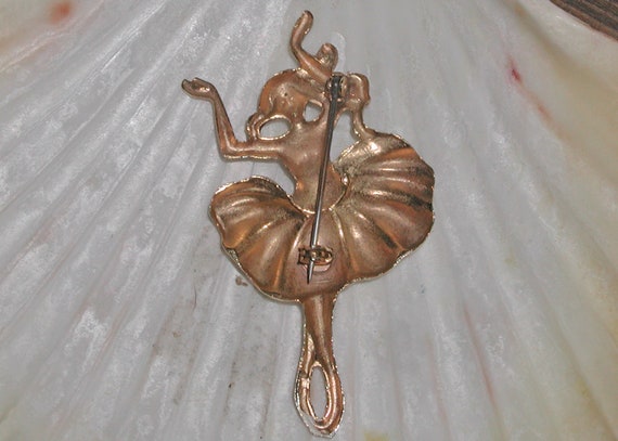 Fabulous Vintage French Enamel Antique Brass Art … - image 3