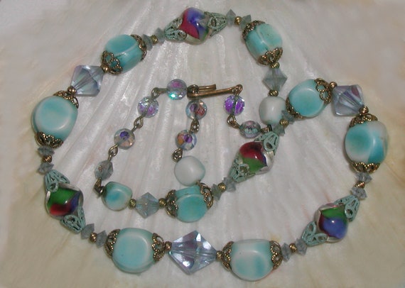 Gorgeous Vintage Art Deco Island Larimar Aqua Blu… - image 2