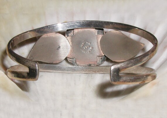 Wide Gorgeous Vintage Signed MEXICO 925 TG-281 Sterling Silver 3D