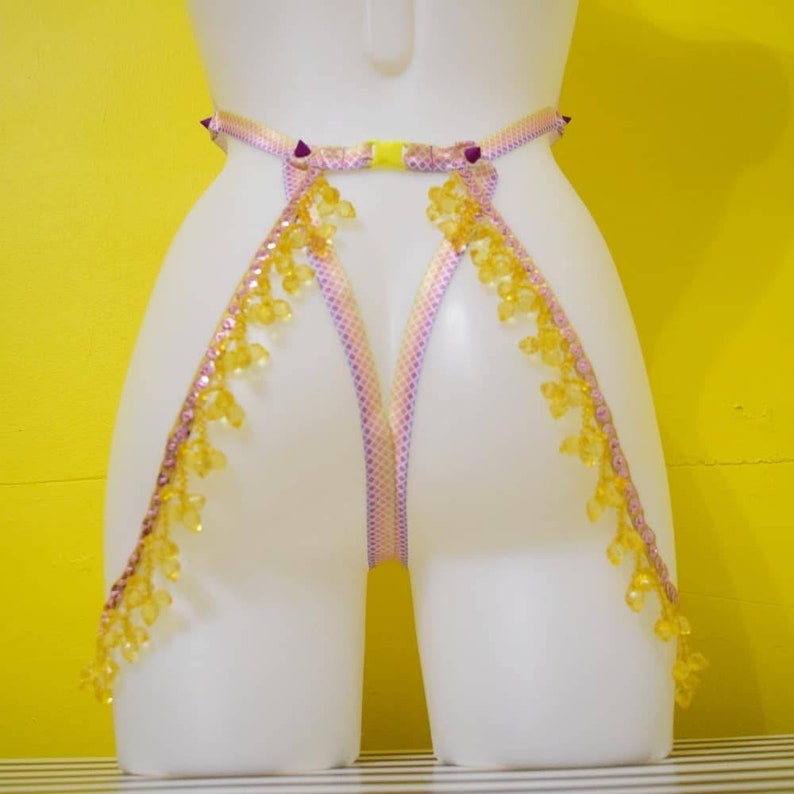 Rainbow Dragon Full Body burlesque lingerie harness