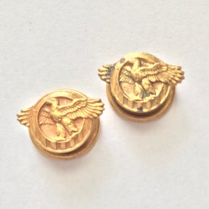 Vintage WWII Honorable Discharge Ruptured Duck Buttons (pair)