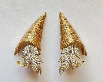 OIDEA Set Di 3 Orecchini A Clip Uomo E Donna - Vintage Con Motivo A Foglie, Colore Argento, In Acciaio Inox Ipoallergenico