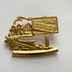 Vintage Realtor Sold House Pin AJC