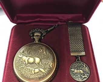 westclox pocket watch hunting scene