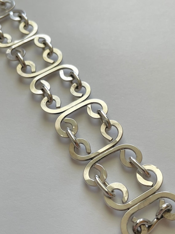 アクセサリー Vintage Silver Heavy Link Chain Bracelet 925 Sterling Silver Vintage C Z Heavy Cable Link Bracelet