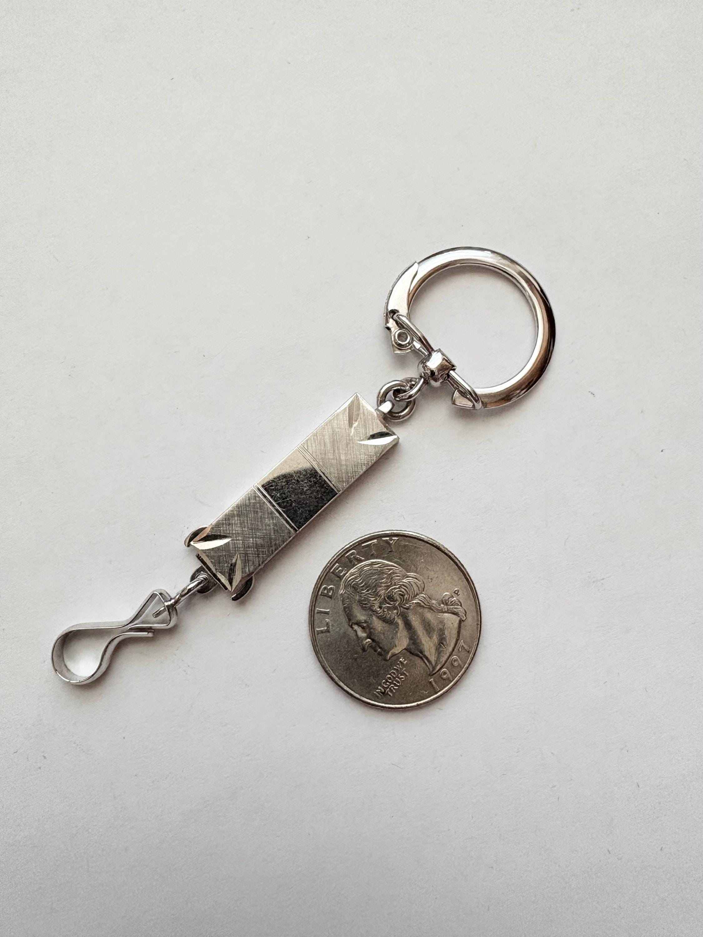 Vintage Sterling Silver Twin Lock Key Chain - Etsy