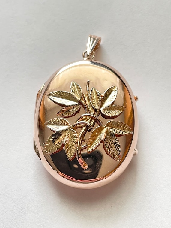 Victorian 10k Rose Gold Locket Pendant