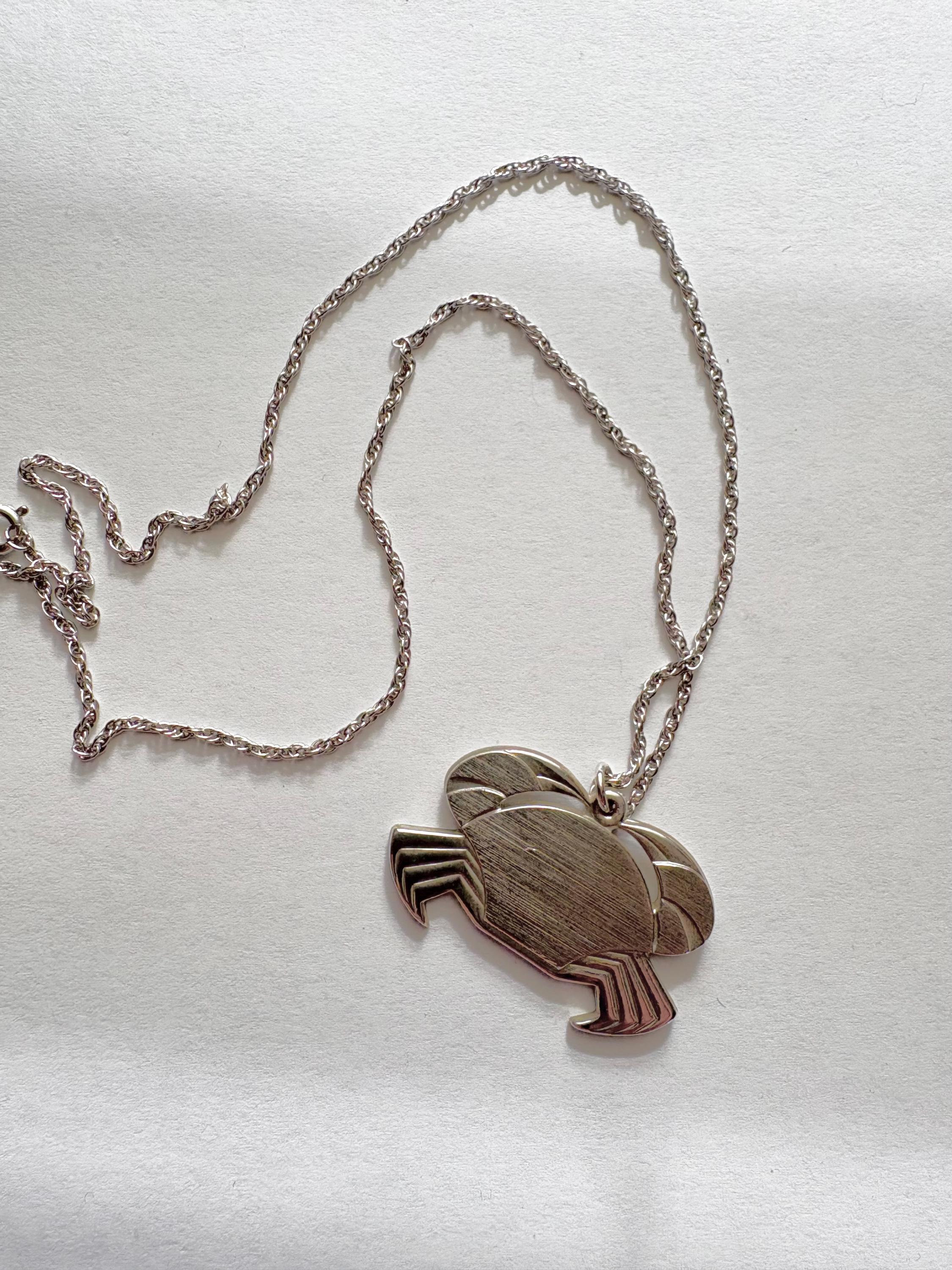 スターリングシルバー 蟹座 星座ペンダントネックレス 6月22日～7月22