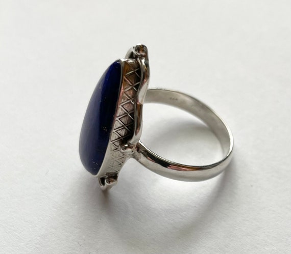 Vintage Sterling Silver Native American Lapis Laz… - image 3