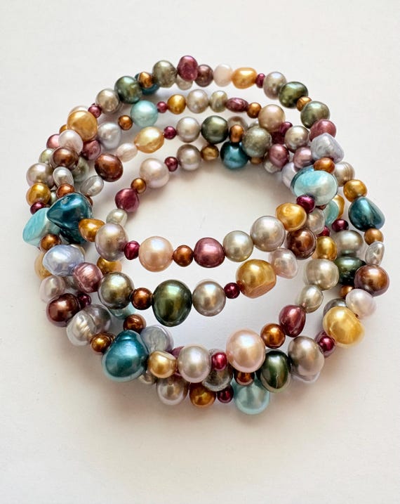 Honora Multi Color Pearl Wrap Around Braceket