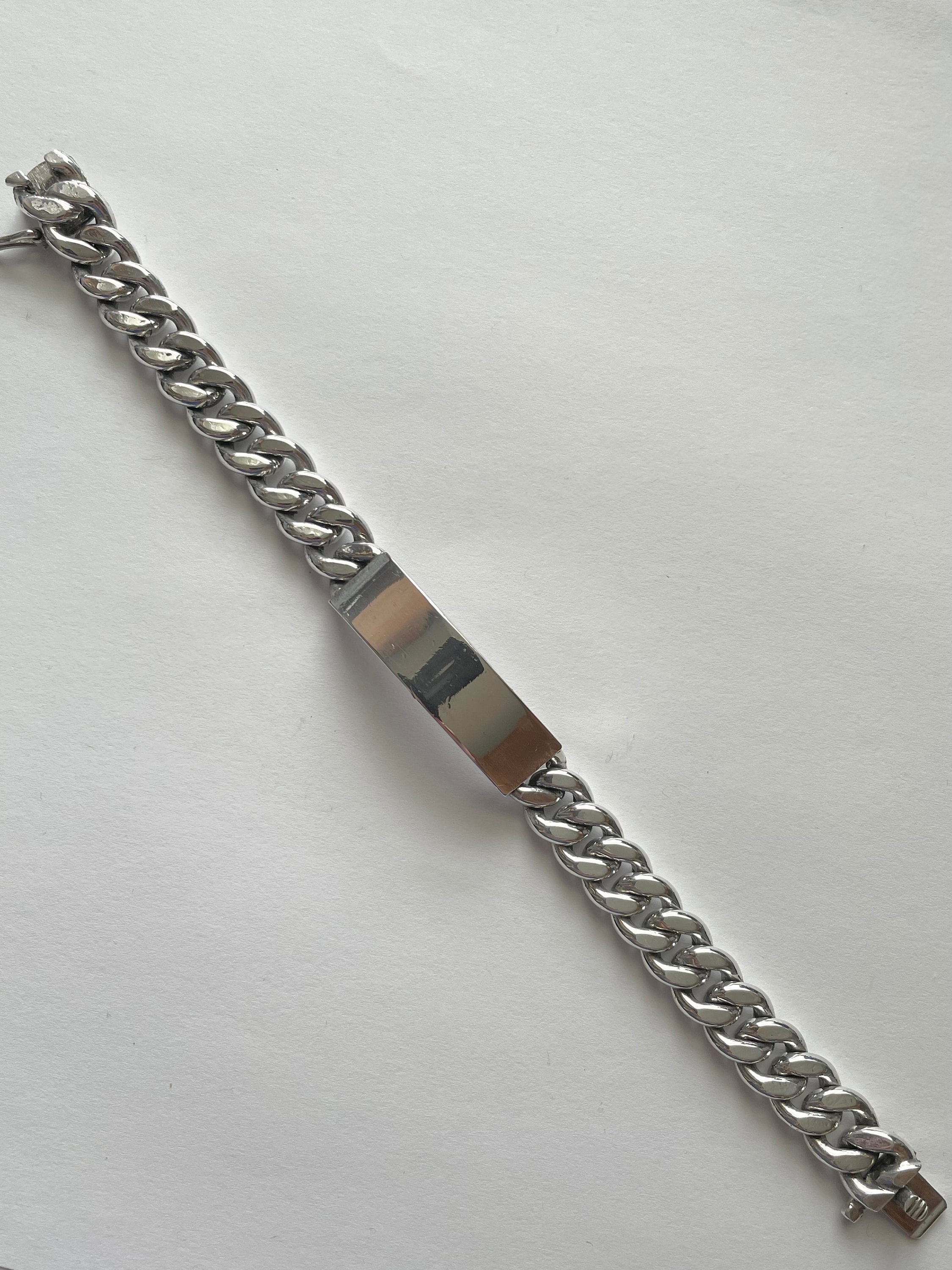 Napier Sterling 40s IDブレスレット Vintage NAPIER Sterling Silver HEAVY ID Bracelet 7 1/2” 60 Gram - Etsy
