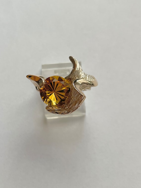 ヴィンテージ Virgilio Taxco デザイナー 14K ゴールド シトリン