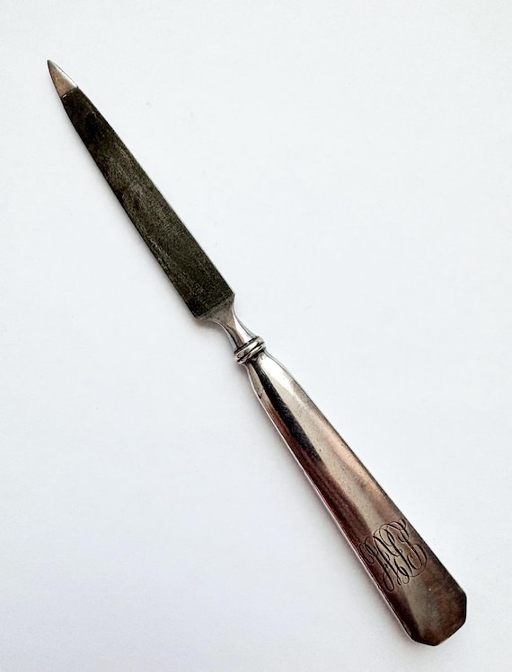 Antique Sterling Silver Monogrammed Nail File