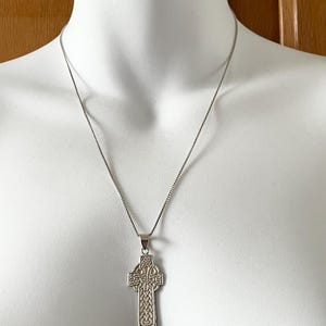 Vintage Sterling Silver Celtic Cross Pendant Necklace - Etsy