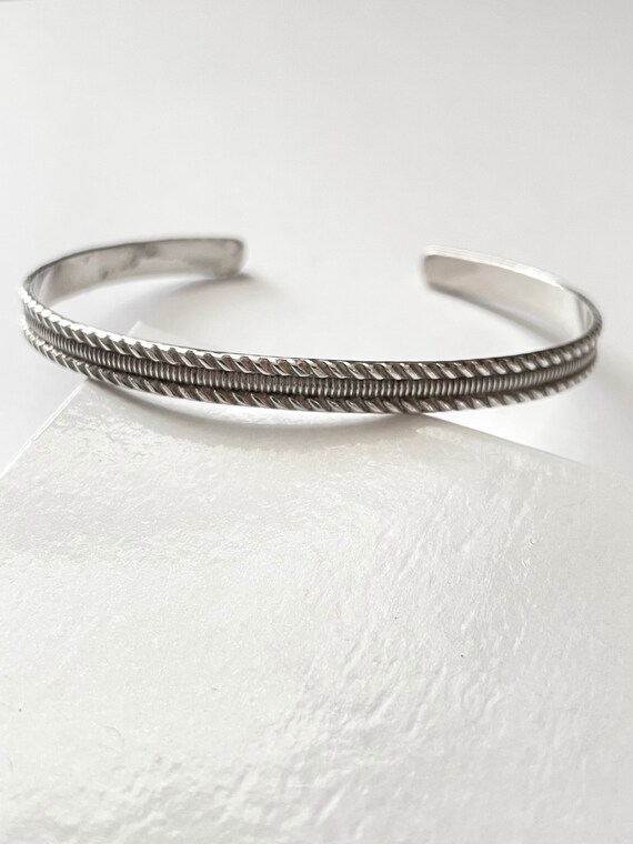 Bracelet Vintage En Argent Sterling 925 Italien - Longueur 18 Cm, Poids 20g - HMK - Occasion Très Bon État