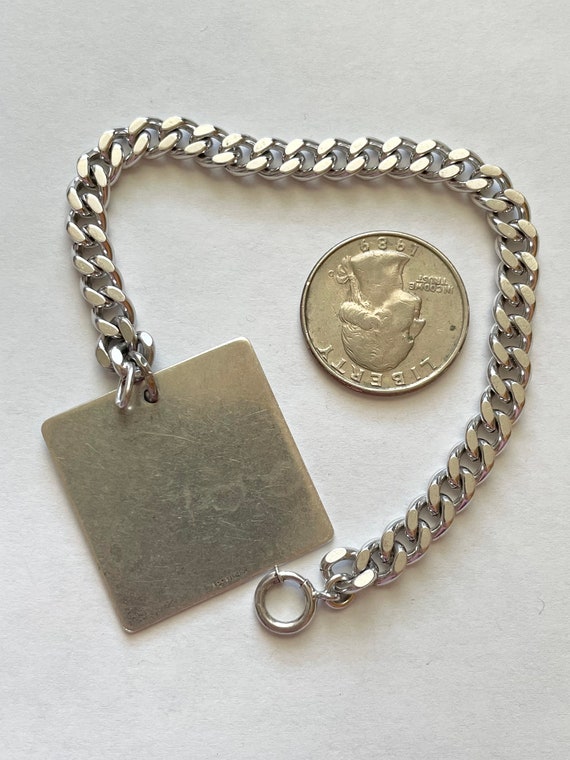 Vintage FORSTNER Sterling Silver Curb Link Bracel… - image 3