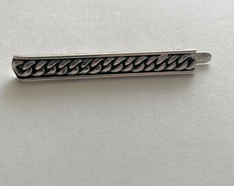 Vintage Sterling Silver NAPIER Rope Design Tie Bar