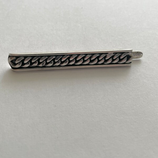 Vintage Sterling Silver NAPIER Rope Design Tie Bar