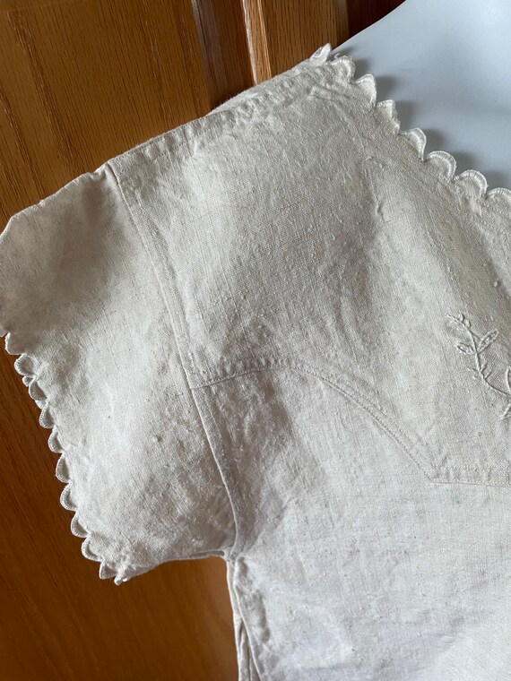 Antique French Linen Hand Made Nightgown Desss - image 3