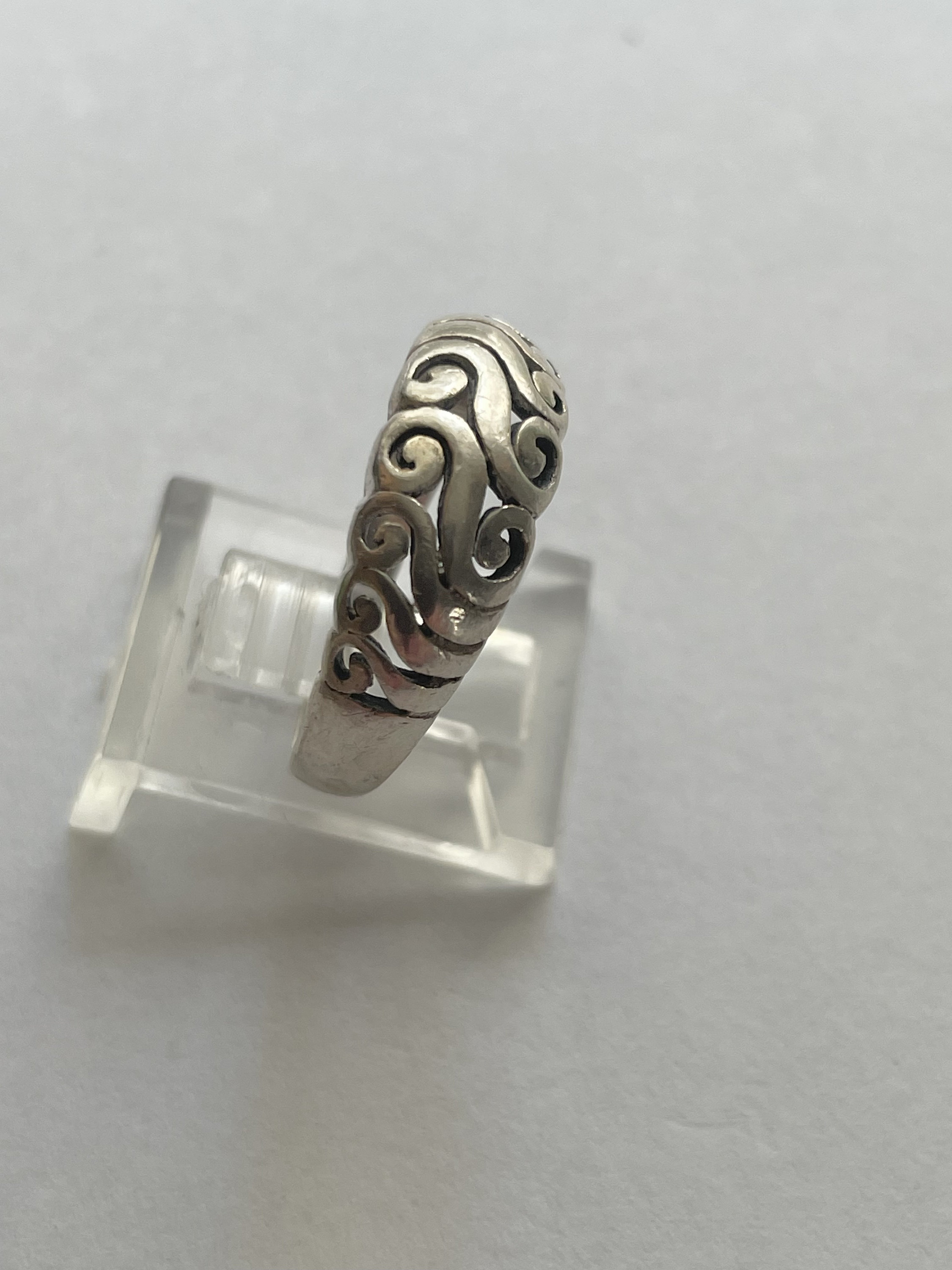 SETA 925 Sterling Silver Vintage Prong Set Topaz Solitaire
