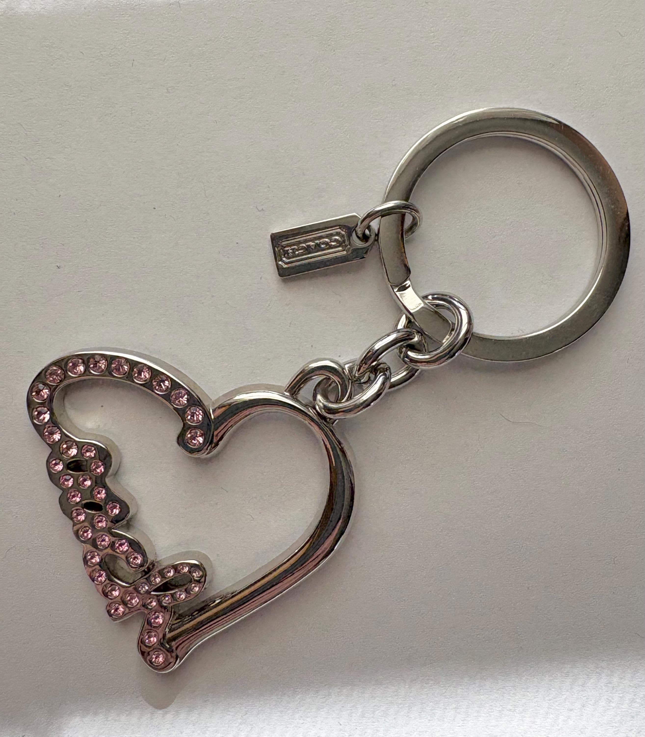 Pink Rhinestone Coach Keychain - Etsy