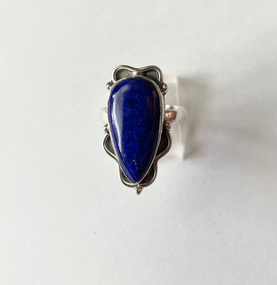 Vintage Sterling Silver Native American Lapis Laz… - image 6