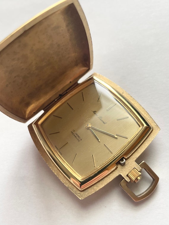 Vintage Marc David Incabloc 17 Jewel Pocket Watch or Pendant Watch