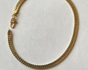 Braccile A Catena Spina Di Pesce In Oro Giallo 14K | Larghezza 5 Mm | Lunghezze Disponibili 45,7, 50,8, 61 Cm | Gioiello Pregiato Con Moschettone E Confezione Regalo