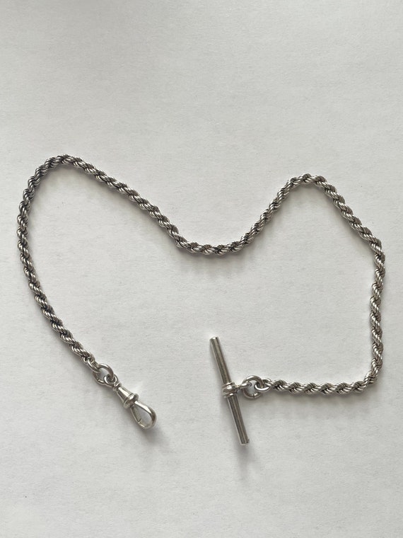 Antique Sterling Silver Watch Chain