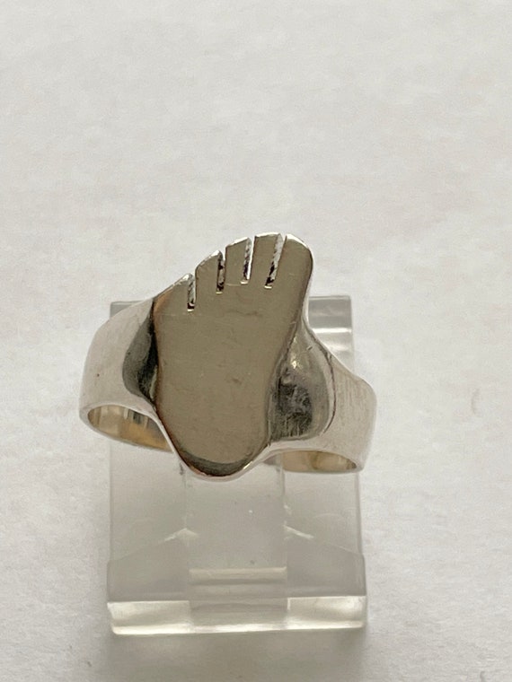 Vintage Sterling Silver Mexico Foot Ring size 6