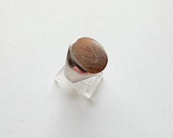 Vintage Sterling Silver Modernist Classic Signet Ring Size 10