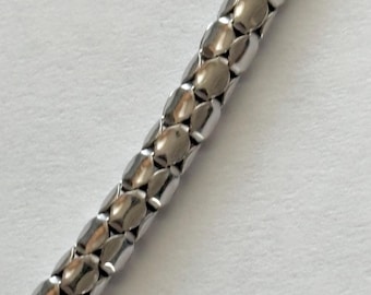Vintage 18” Sterling Silver 3mm Cobra Necklace Chain