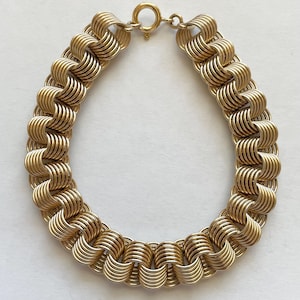 Vintage 14 Gold Filled 6 Ring Link Bracelet 7”
