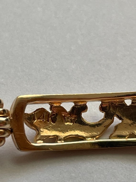 Vintage 14k Gold Filigree Bracelet 10 grams - image 8