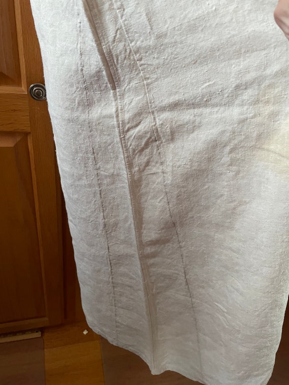 Antique French Linen Hand Made Nightgown Desss - image 6