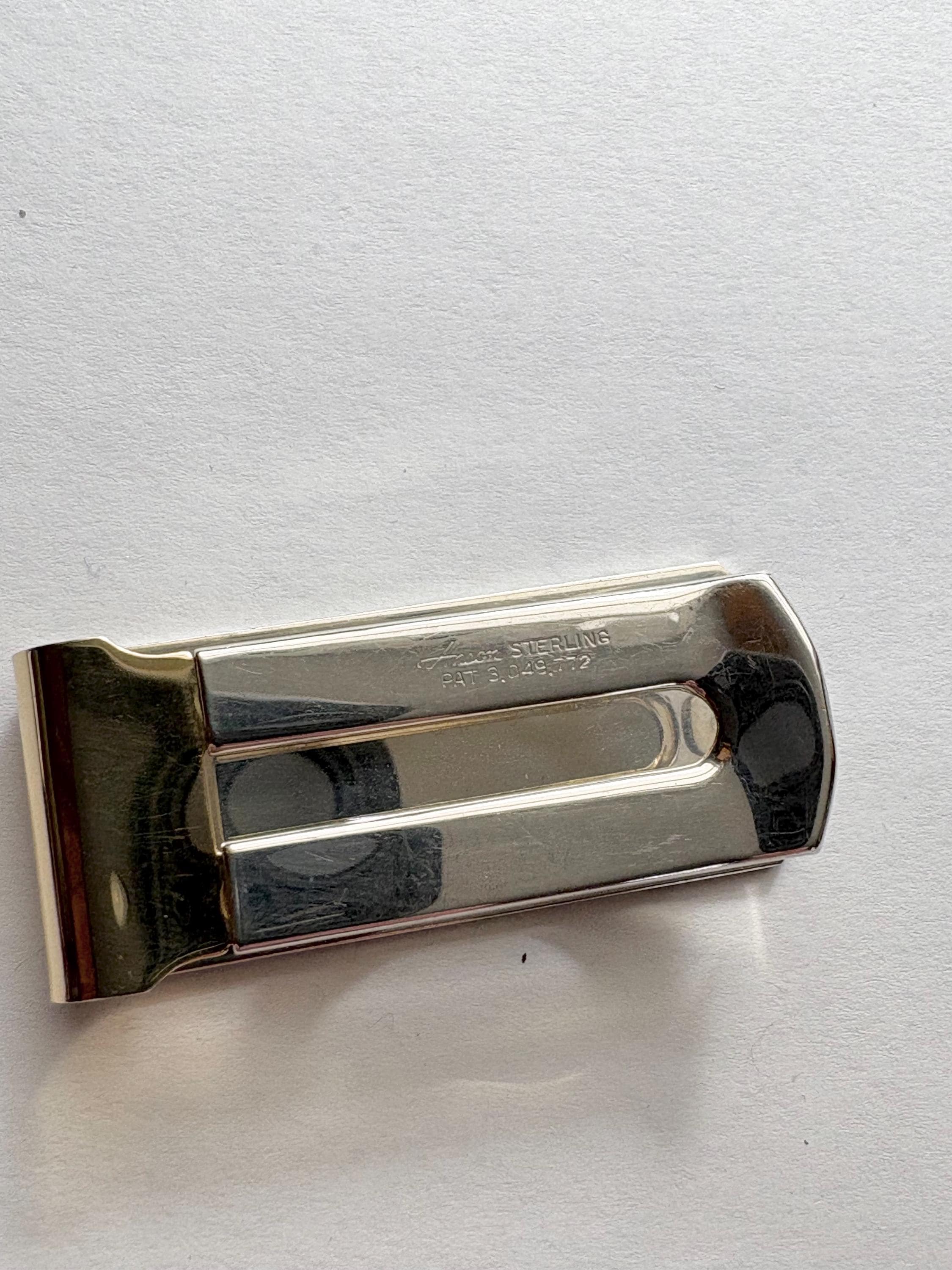 ビンテージ　アンソン　STERLING＆１８K　マネークリップ Vintage ANSON Sterling Silver and 18k Gold Money Clip - Etsy