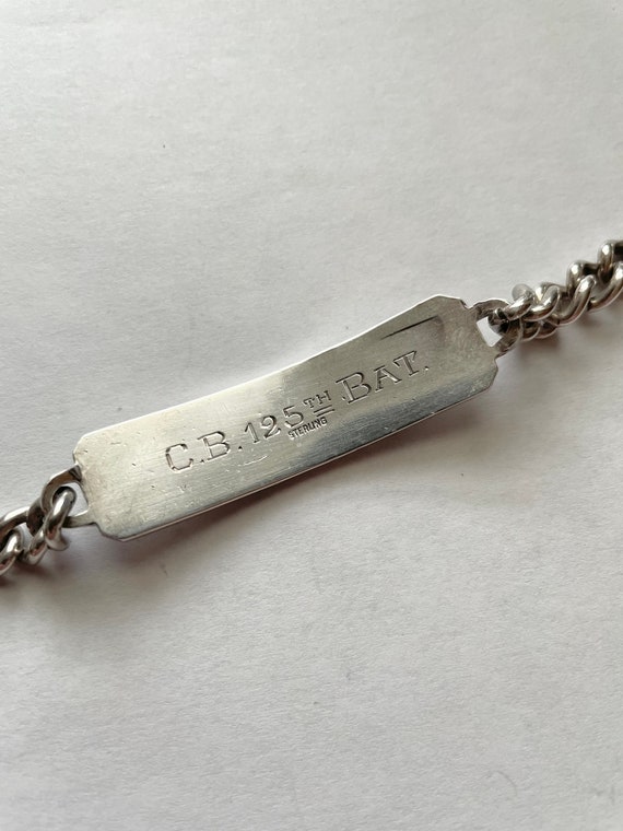 Vintage Sterling Silver WWII Sweetheart ID Bracele